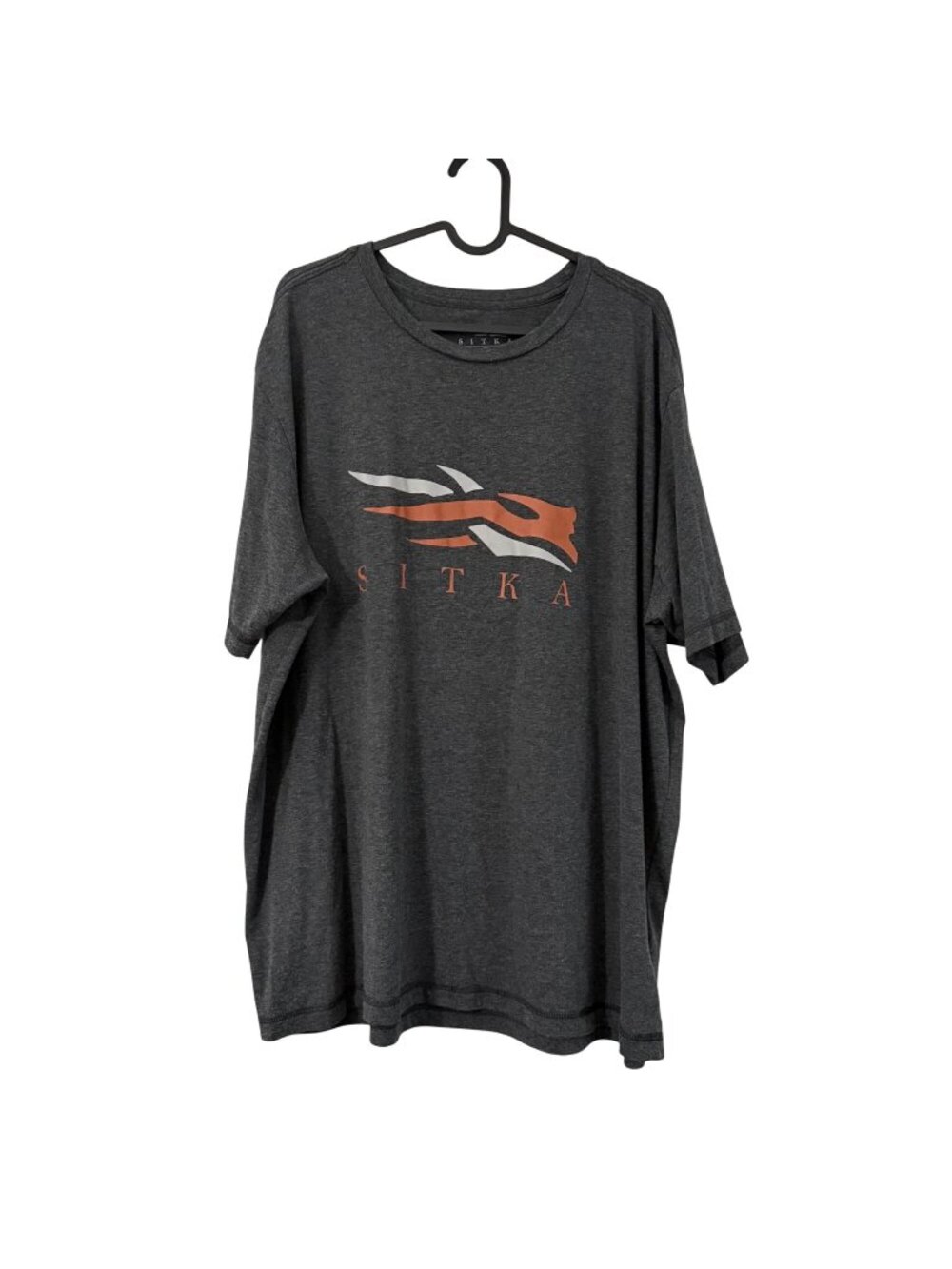 Sitka Heather Gray Logo Front Short Sleeve Tshirt Mens Size 2XLarge